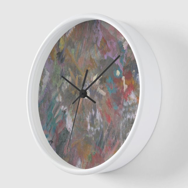 Modern Abstract Bold "Flower Garden" Wall Clock (Angle)