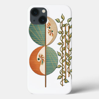 Modern Abstract Botanical Art Print, Minimalist Ci iPhone 13 Case