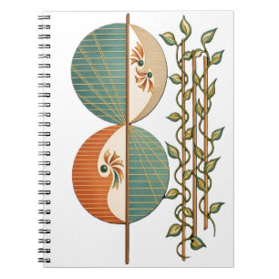 Modern Abstract Botanical Art Print, Minimalist Ci Notebook