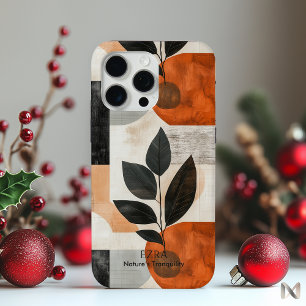 Modern Abstract Botanical - Earthy Minimalist Art iPhone 15 Pro Max Case