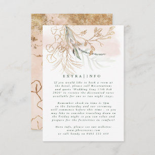 MODERN ABSTRACT Botanical Eucalyptus Greenery INFO Enclosure Card