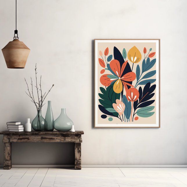 Modern Abstract Botanical Flower Poster (Creator Uploaded)