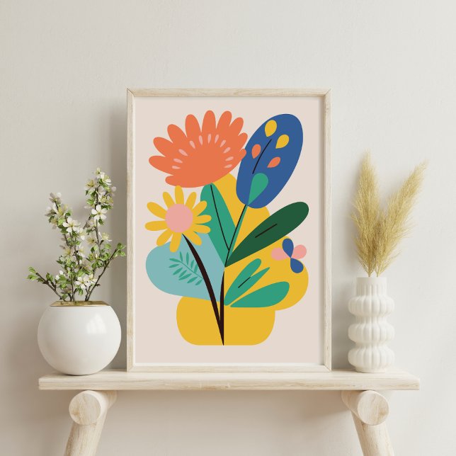 Modern Abstract Botanical Flower Poster  (Creator Uploaded)