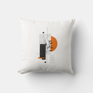 Modern Abstract Botanical Geometric Wall Art Cushion