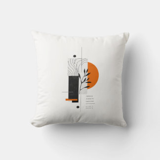 Modern Abstract Botanical Geometric Wall Art  Cushion