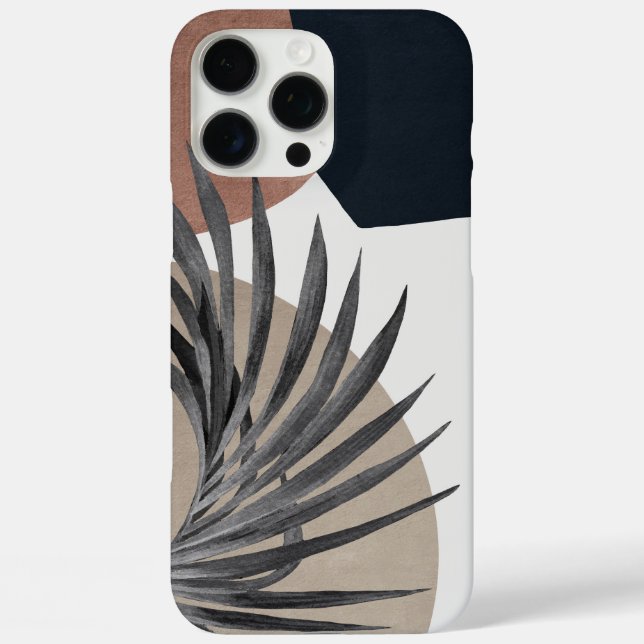 Modern Abstract Botanical iPhone Case (Back)