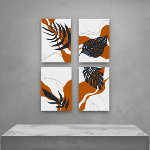 Modern Abstract  Botanical Wall Art