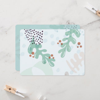 Modern Abstract Botanical Yellow Billy Button Invitation