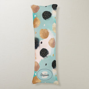 Modern Abstract Brushstroke & Polka Dot Pattern Body Cushion