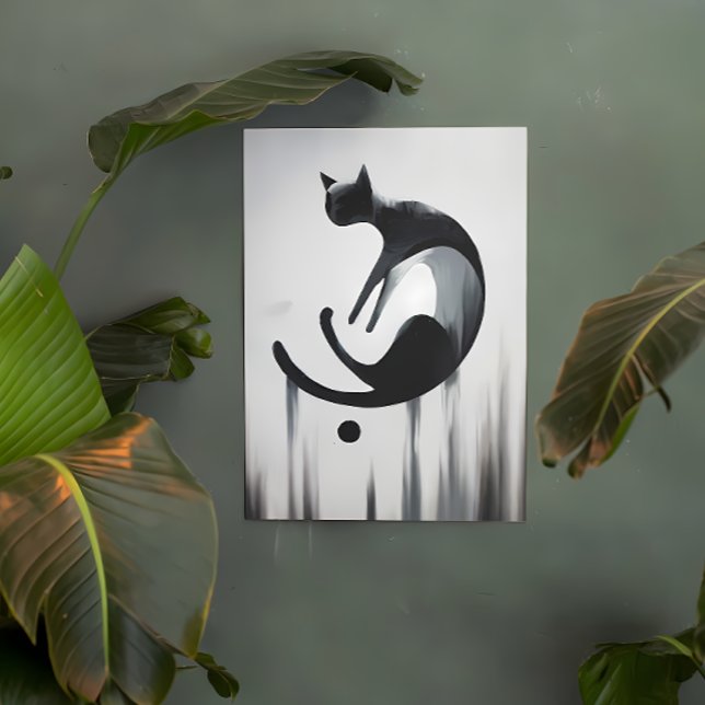 Modern Abstract Cat – Minimalist Design Photo Print (Creator Uploaded)