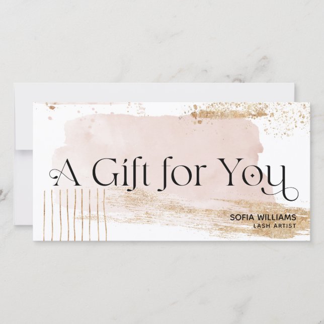 Modern Abstract Certificate Gift Card (Front)