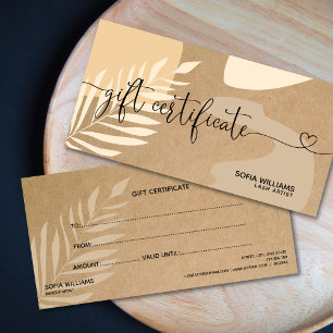 Modern abstract Certificate Gift Card