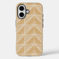 Modern Abstract Chevron Lines in Mustard Yellow