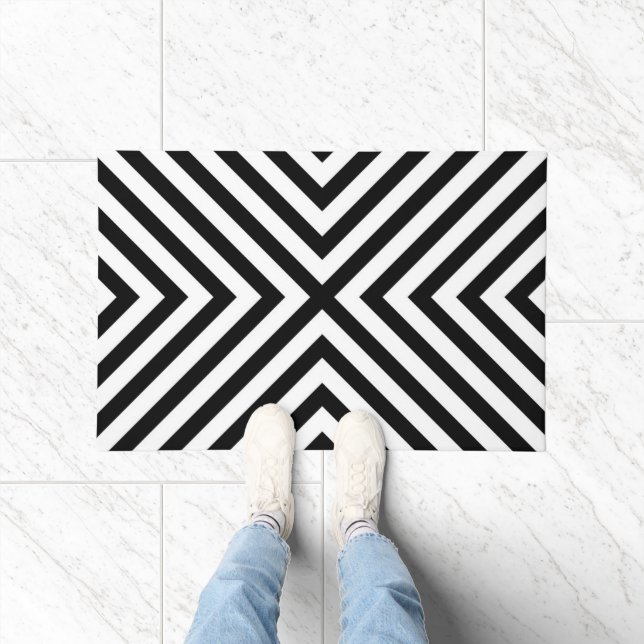 Modern Abstract Chevron Pattern Doormat (Indoor)