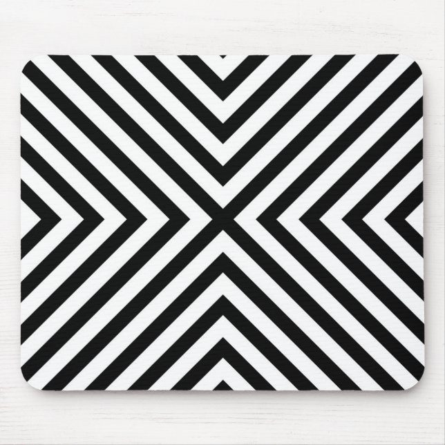 Modern Abstract Chevron Pattern Mouse Mat (Front)