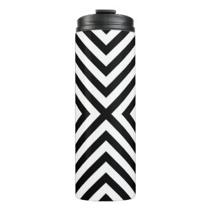Modern Abstract Chevron Pattern Thermal Tumbler