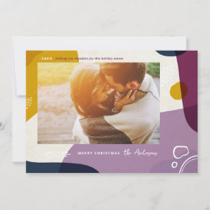 Modern Abstract Christmas Photo Holiday Card