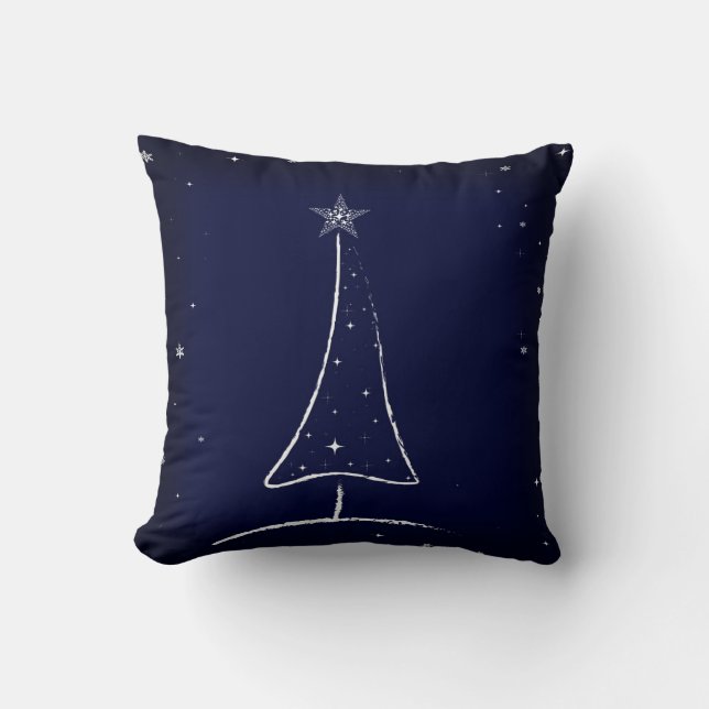 Modern Abstract Christmas Tree Cushion (Front)
