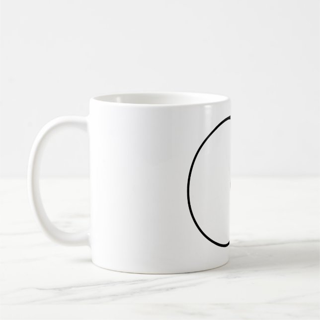 Modern Abstract Circle Square Art  Coffee Mug (Left)