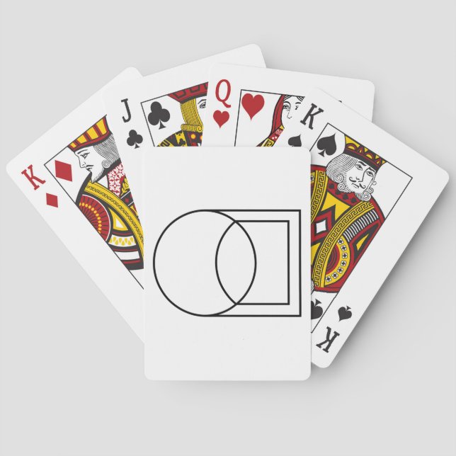 Modern Abstract Circle Square Art  Playing Cards (Back)