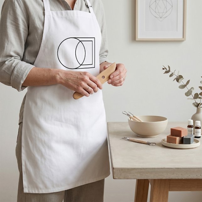 Modern Abstract Circle Square Art  Standard Apron (Creator Uploaded)