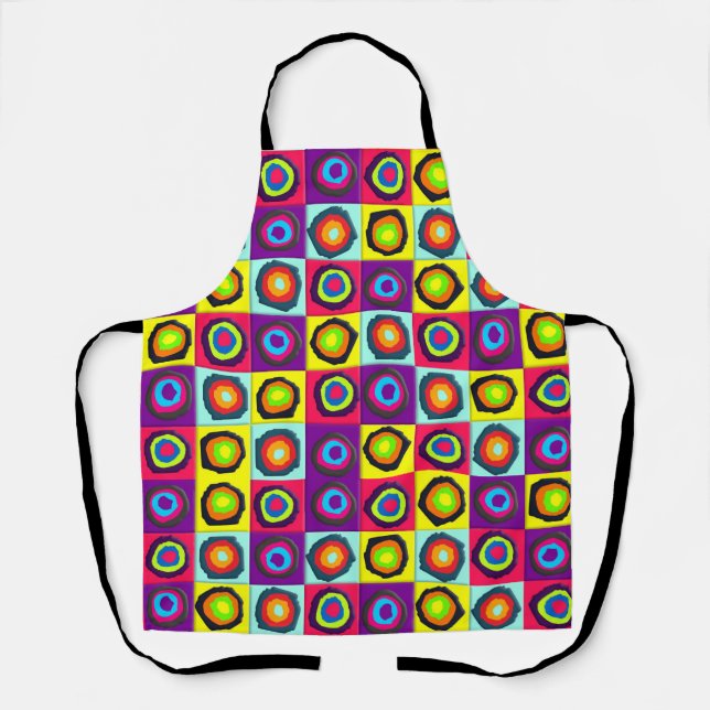 Modern Abstract Circles Pattern Apron (Front)