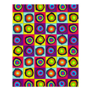 Modern Abstract Circles Pattern Poster