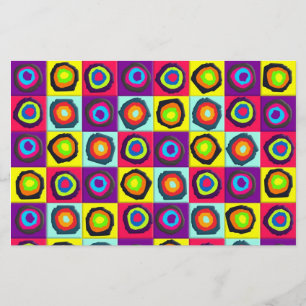 Modern Abstract Circles Pattern Stationery