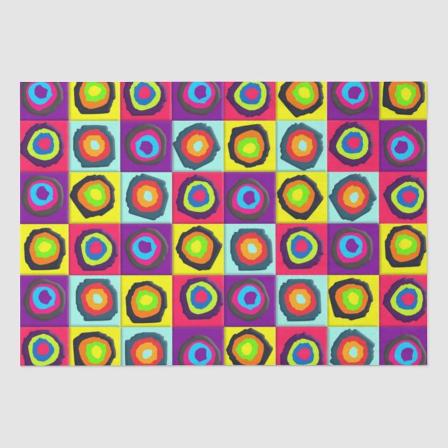 Modern Abstract Circles Pattern Tissue Paper (Front)