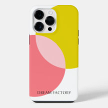 Modern Abstract Circles Yellow Pink Minimalist -
