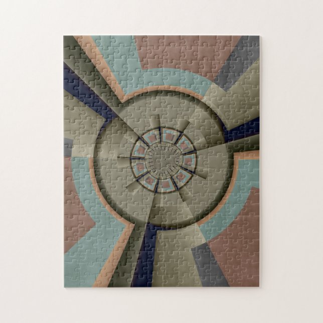 Modern Abstract Color Harmony Fractal Art Graphic Jigsaw Puzzle (Vertical)