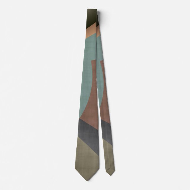 Modern Abstract Color Harmony Fractal Art Tie (Front)