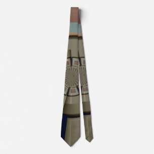 Modern Abstract Color Harmony Fractal Art Tie