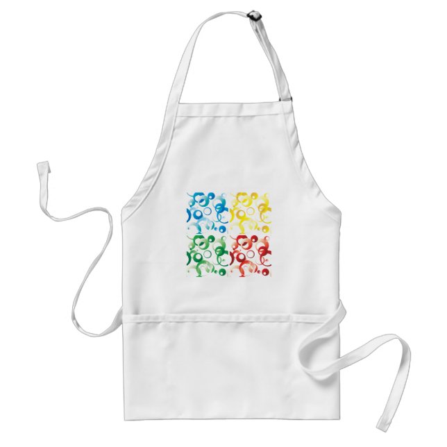 Modern Abstract Colorful Bubbles Geometric Pattern Standard Apron (Front)