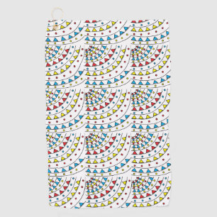 Modern Abstract Colorful Geometric Pattern Golf Towel