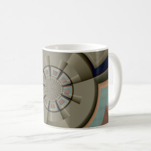 Modern Abstract Colour Harmony Fractal Art Graphic Coffee Mug