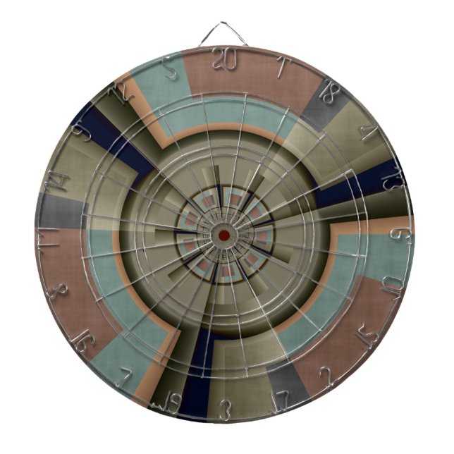 Modern Abstract Colour Harmony Fractal Art Graphic Dartboard (Front)