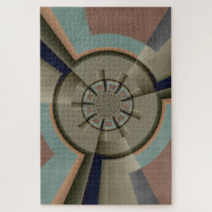 Modern Abstract Colour Harmony Fractal Art Graphic Jigsaw Puzzle
