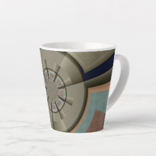 Modern Abstract Colour Harmony Fractal Art Graphic Latte Mug