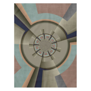 Modern Abstract Colour Harmony Fractal Art Graphic Tablecloth