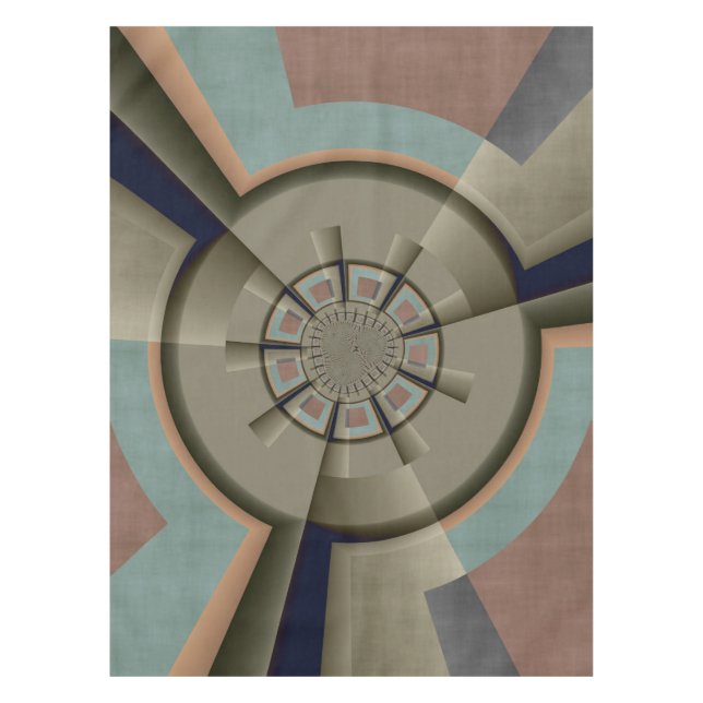Modern Abstract Colour Harmony Fractal Art Graphic Tablecloth (Front)