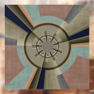 Modern Abstract Colour Harmony Fractal Art Graphic Window Cling