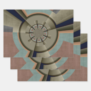 Modern Abstract Colour Harmony Fractal Art Graphic Wrapping Paper Sheet