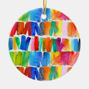 Modern abstract colour riot crazy colours ceramic tree decoration