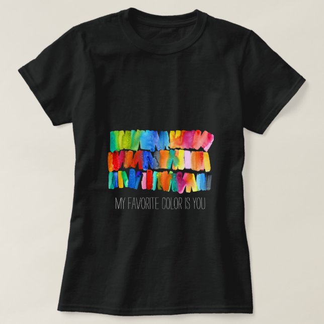 Modern abstract colour riot crazy colours T-Shirt (Design Front)