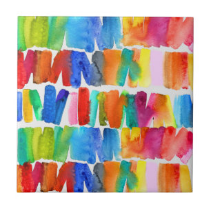 Modern abstract colour riot crazy colours tile