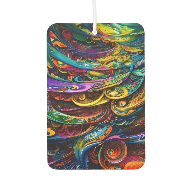 Modern Abstract Colourful  Car Air Freshener (Front)