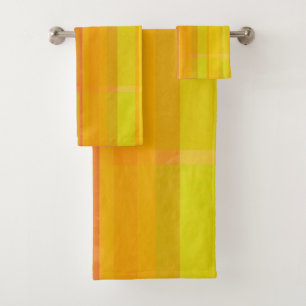 Modern Abstract   Colourful Citrus Colours Bath Towel Set