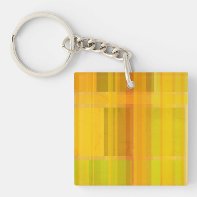 Modern Abstract | Colourful Citrus Colours Key Ring (Front)