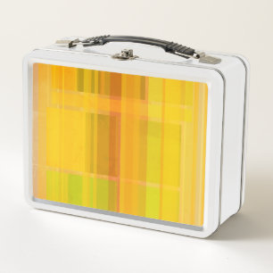 Modern Abstract Colourful Citrus Colours Metal Lunch Box